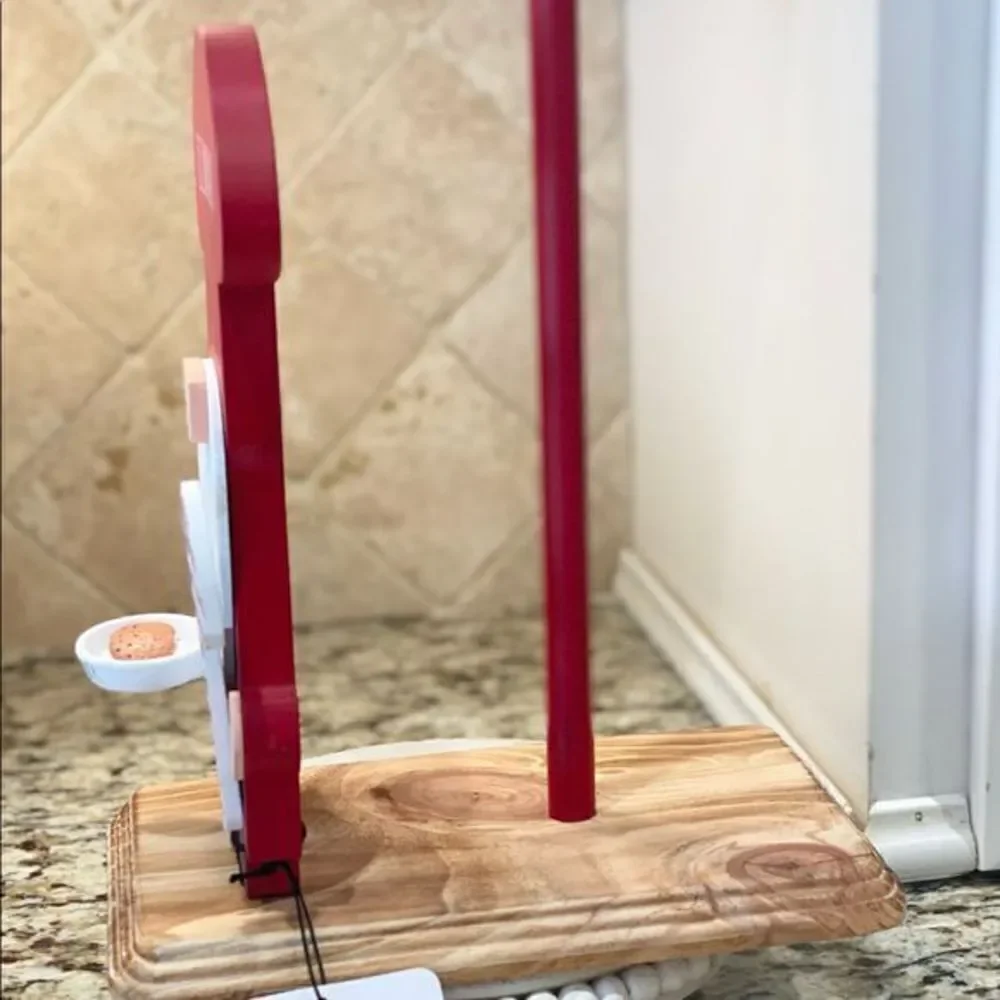 NEW Rae Dunn ‘FELIZ NAVIDAD’ Wooden Gnome Paper Towel Holder